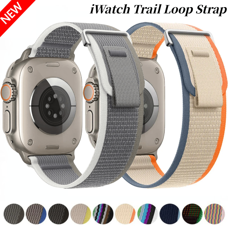 Correa Trail Loop para Apple Watch Ultra 2 49mm Series 9 8 7 45mm 41mm pulsera deportiva de nailon para iWatch 6 5 4 3 SE 44mm 40mm 42mm