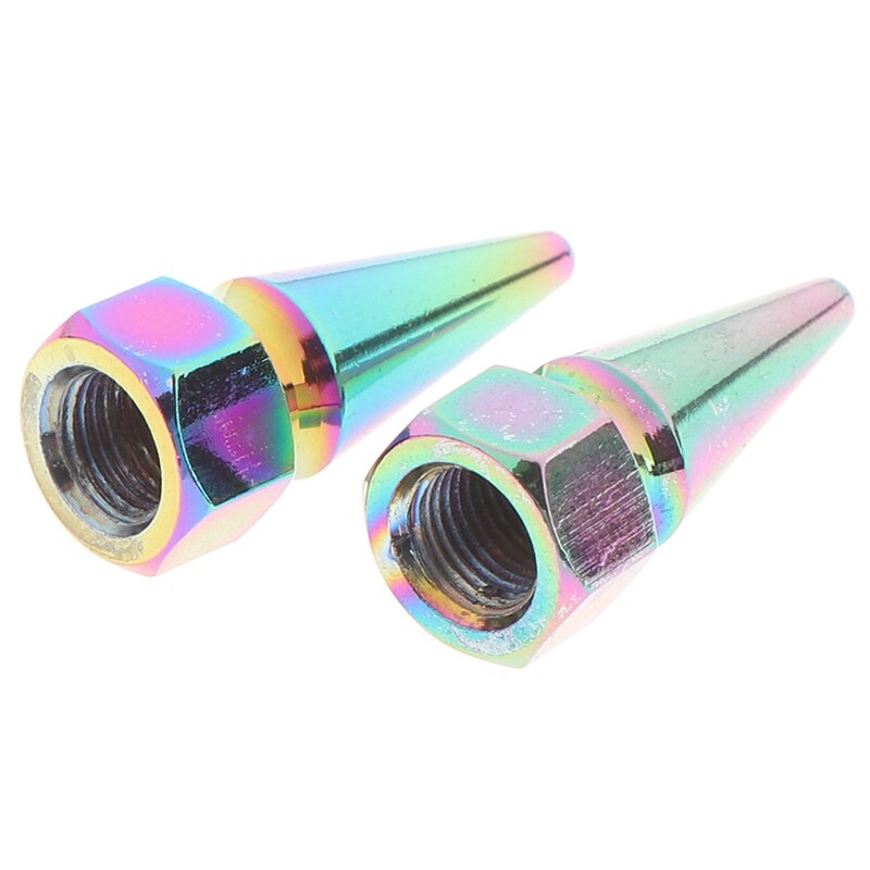 2 stk aluminium ventilhetter sykkel bil dekk luftport deksel sykling lastebil hjul ventiler deksel kjegle stil sykkel tilbehør