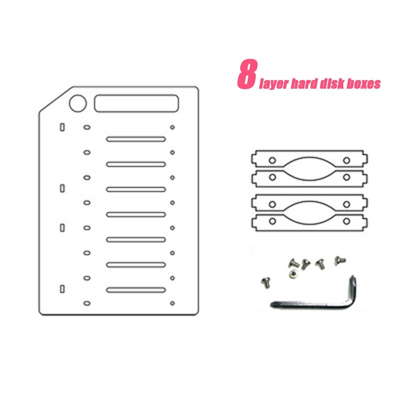 3.5 Inch Hdd Harde Schijf Kooi 8X3.5 Inch Hdd Kooi Rack Diy Hard Disk Case Voor Btc Mijnbouw Computer Opslag uitbreiding