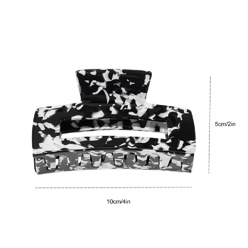 Geometrische Acetaat Haar Clip Krab Zwart Wit Haarspeld Haar Claws Classic Retro Barrette Grote Vrouwen Haar Krabben Clip Voorjaar Clip