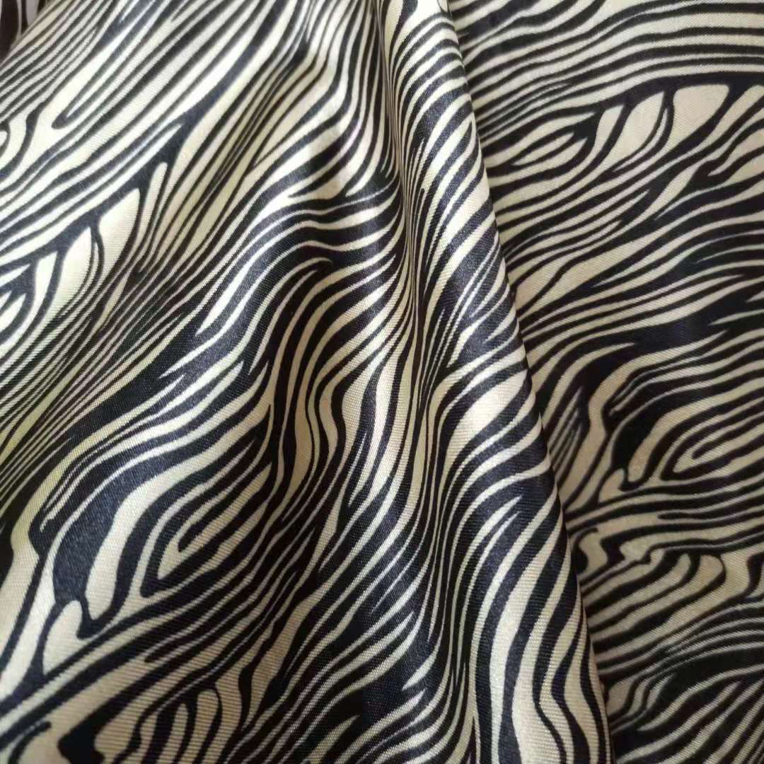 Polyester Zebra Satin Printed Lining Stage Clothing Pattern Dress: 4