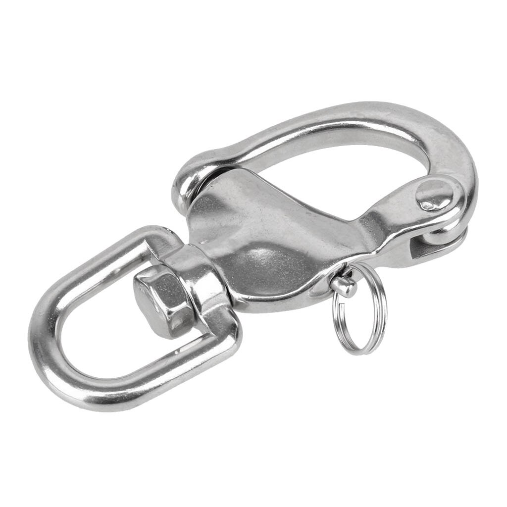70mm Stainless Steel Quick Release Swivel Shackle Marine Boat Anchor Chain Eye Shackle Swivel Snap Hook Hardware