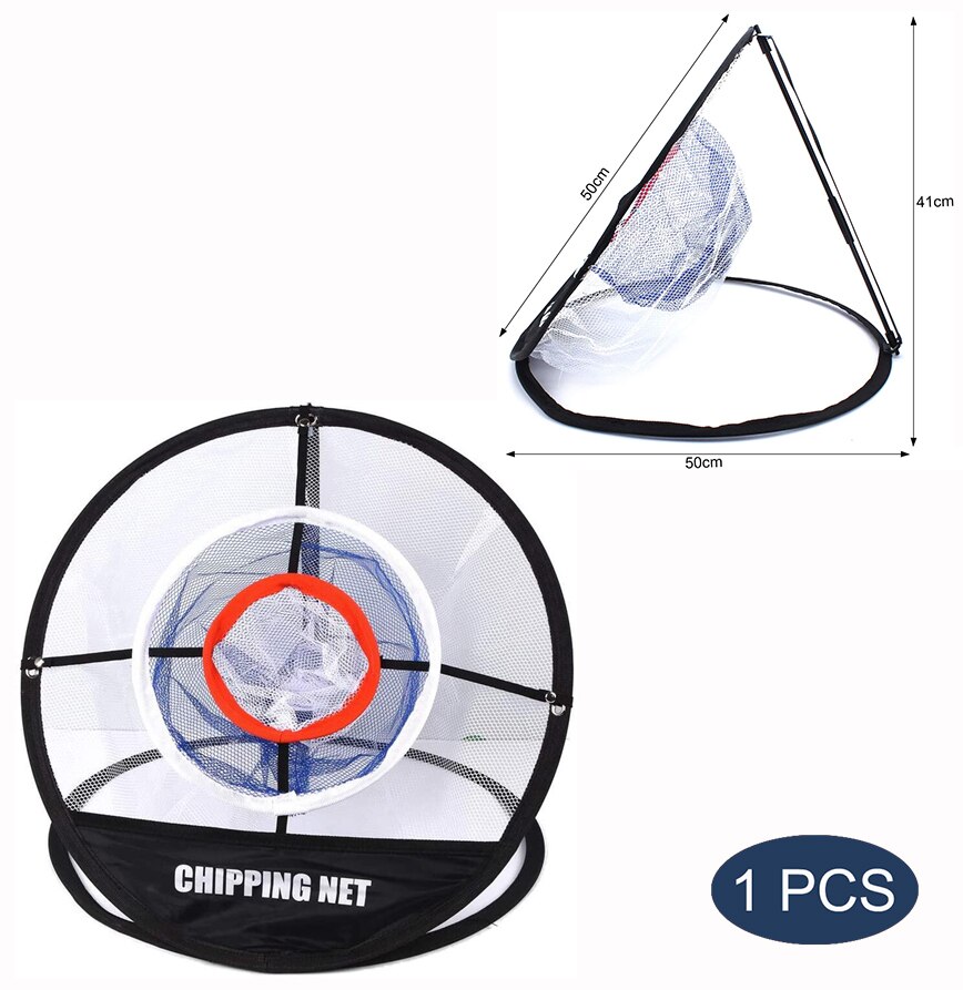 Detachable Sports Practice Golf Net 2M 3M Pop Up Hitting Cage Batting Hitting Chipping Tent Tool Garden Equipment: Round Black