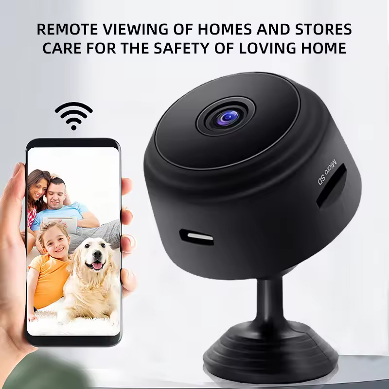 Draadloze Mini Wifi Beveiligingscamera 1080P Hd Duurzaam Huis Bewaking Nacht Beveiliging Bewaking Afstandsbediening Monitor 2024