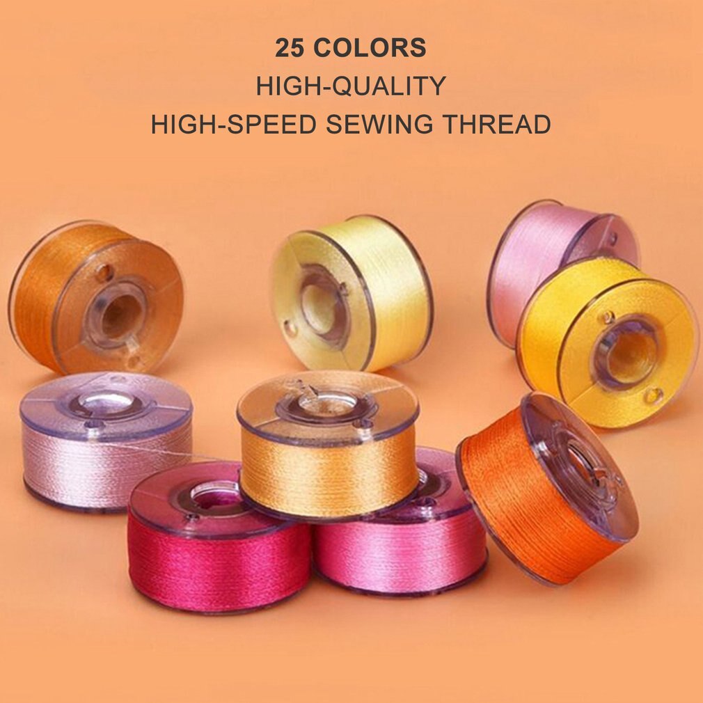 25 grid transparent bobbin case tape line 25-color fixed-color high-speed sewing thread Bobbin set Sewing Machine