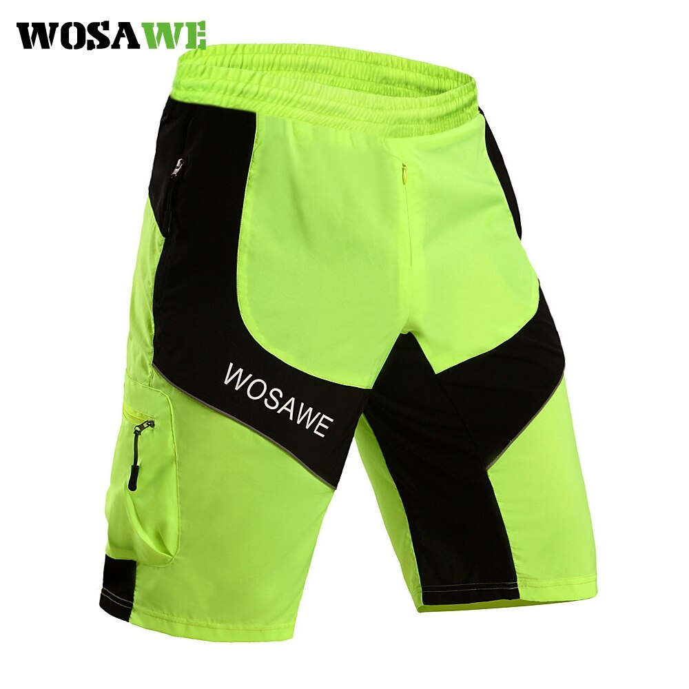 WOSAWE-pantalones cortos para deportes al aire libre para hombre, pantalones para descenso de bicicleta de montaña, resistentes al agua, holgados