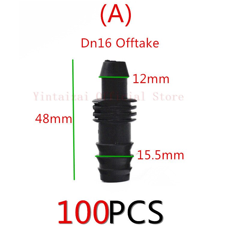 Conector de arranque de doble labio, arandela de 16mm, accesorios de manguera de polietileno, Greenhoue, accesorios de riego por goteo