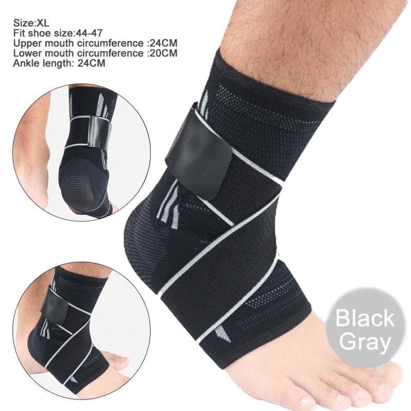 Enkel Gewichten Sport Enkelbrace Basketbal Voetbal Enkel Ondersteuning Bandage Enkel Klem Been Gewichten Voor Fitness Gym Enkelbrace: Gray XL