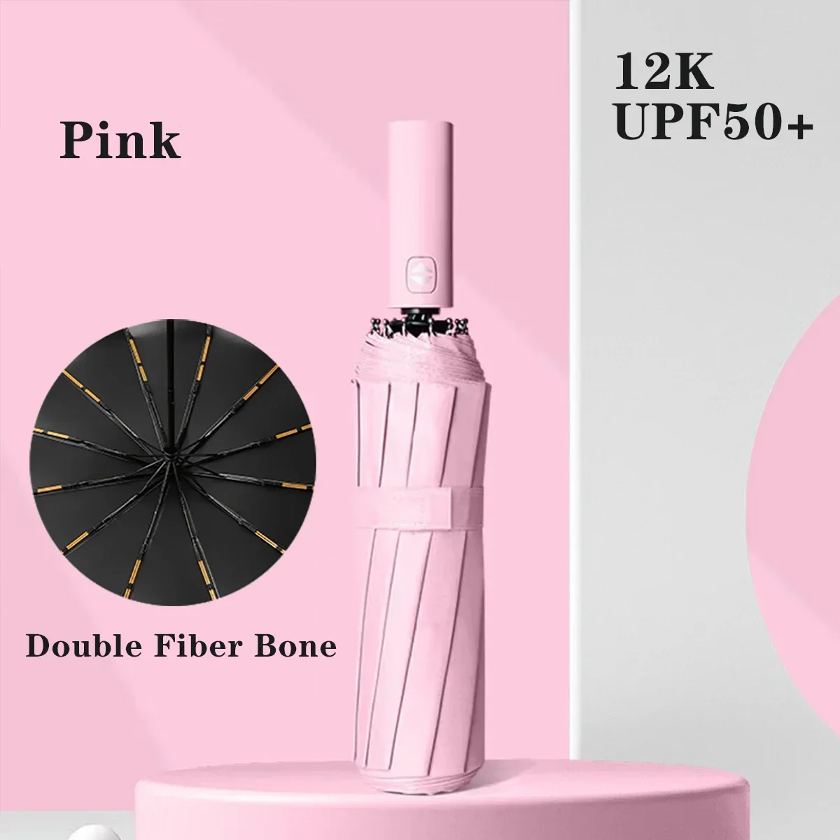 Restez protégé par tous les temps avec ce parapluie entièrement automatique 24 Sophia, plusieurs couleurs disponibles!: Rose