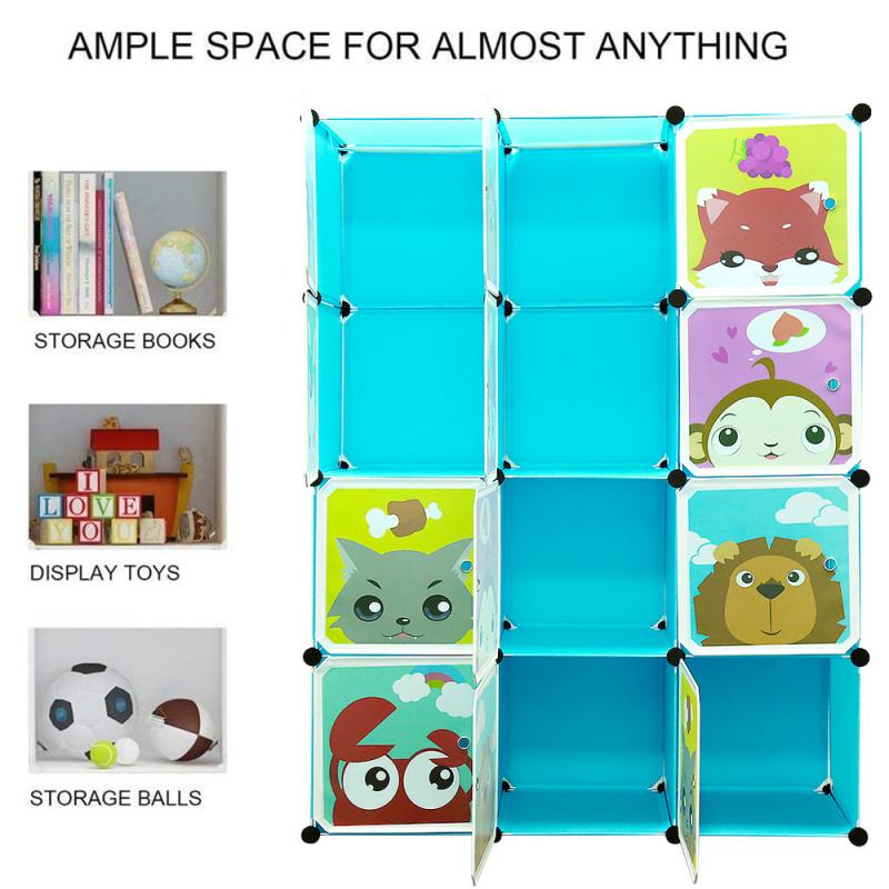 DIY Plastic Wardrobe Cube Storage Cabinet Storage Furniture Storage Bedroom Home Furniture Wardrobes Closet Shoes Rack HWC