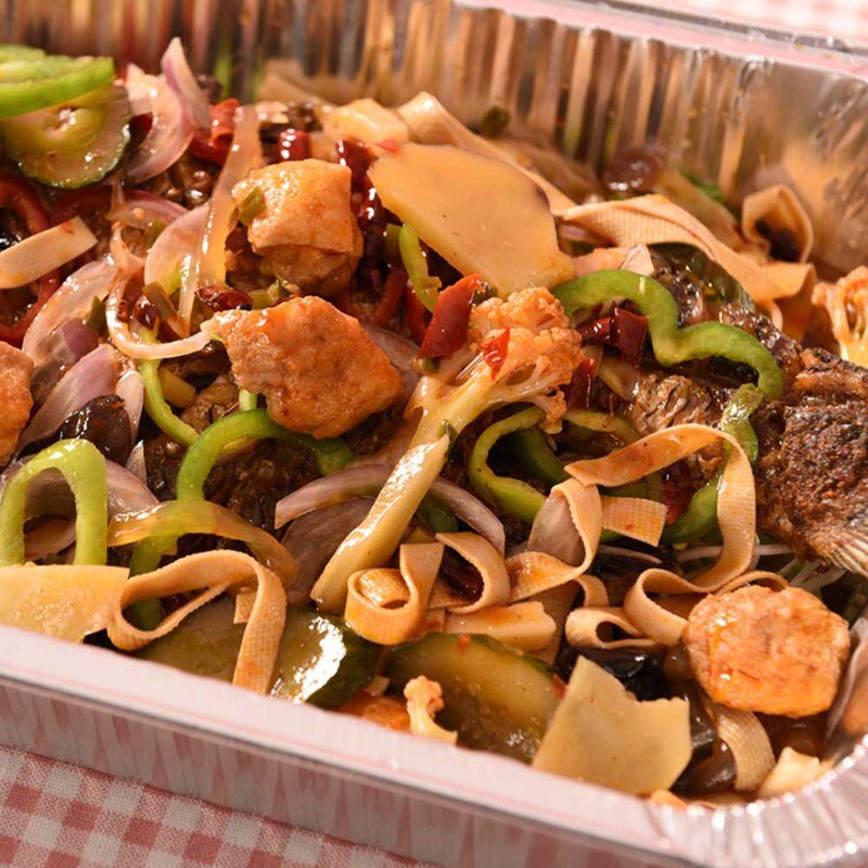 Aluminium Foil Box Cooking Tin Boxes Reusable BBQ Outdoor Picnic Cooking Tray Barbecue Roasted Bowl Grease Drip Pans Food Maker