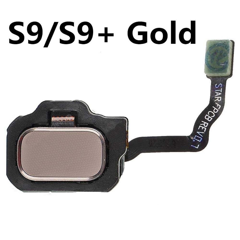 Sensor de huella dactilar para Samsung Galaxy, piezas originales, botón de inicio, Cable flexible, para S9, S9 + Plus, SM-G960, G965, G960F, G965F: GOLD