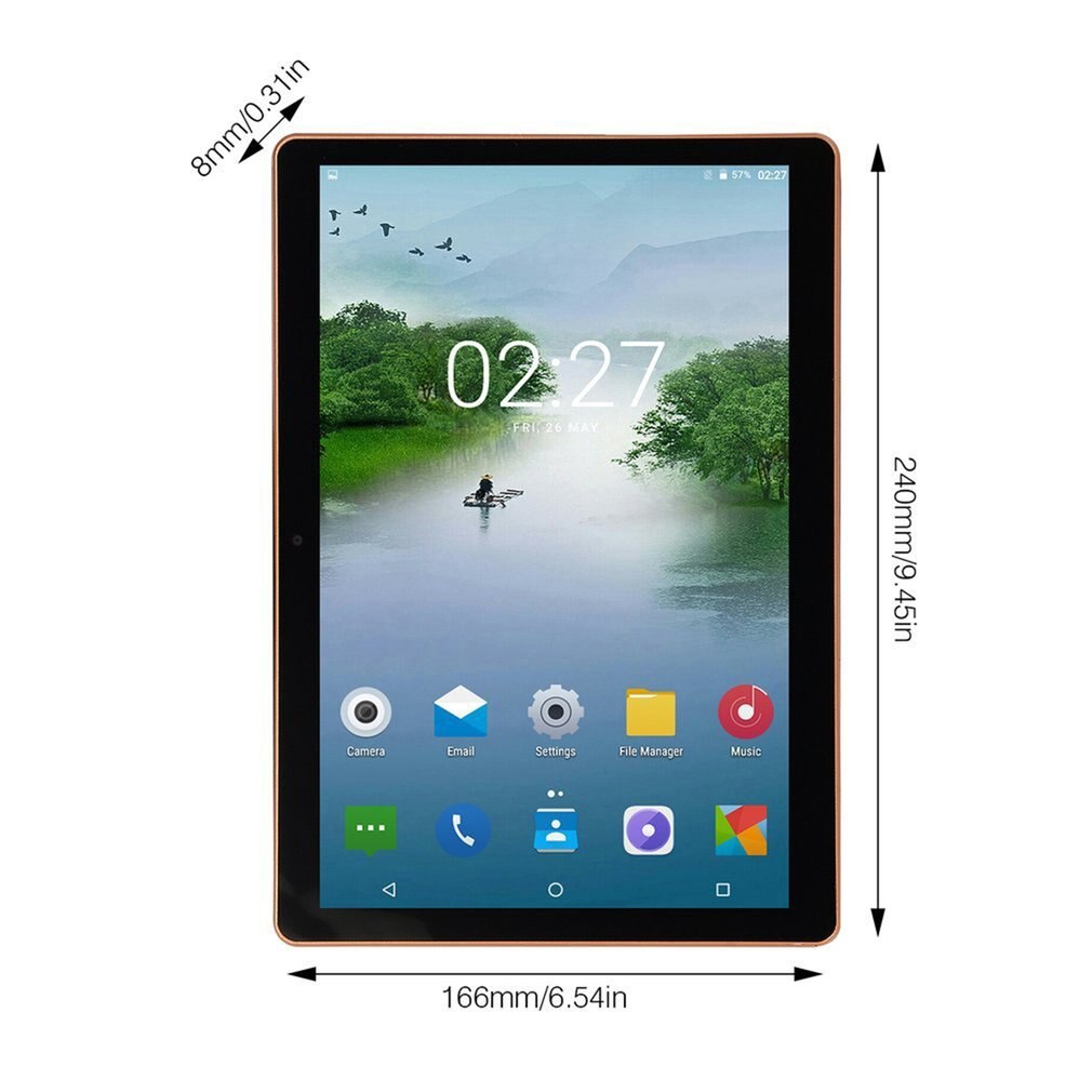 10.1 pollici IPS Dello Schermo di Android 8.0 Ten-core Tablet PC 1GB + 8GB Dual Slot Per Schede SIM 3G Chiamata di Telefono Con Il GPS FM (US EU UK AU)