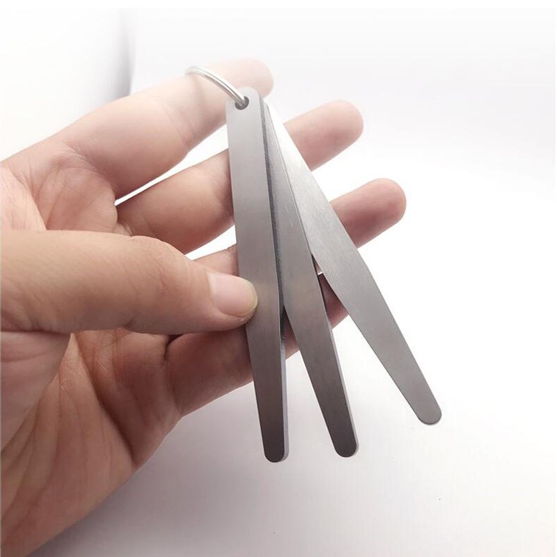 2/2.2/3.0mm følermåler 3 blad ventiltykkelse gap følermåler metrisk måling justering linjal måleverktøy i stål