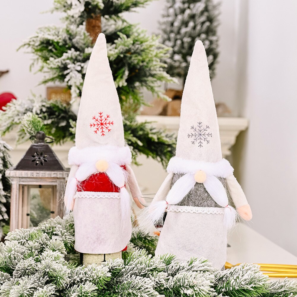 Fundas navideñas para botellas de vino, funda para botella de champán, decoración de cocina para , bolsa para botella de vino, de Navidad y Año