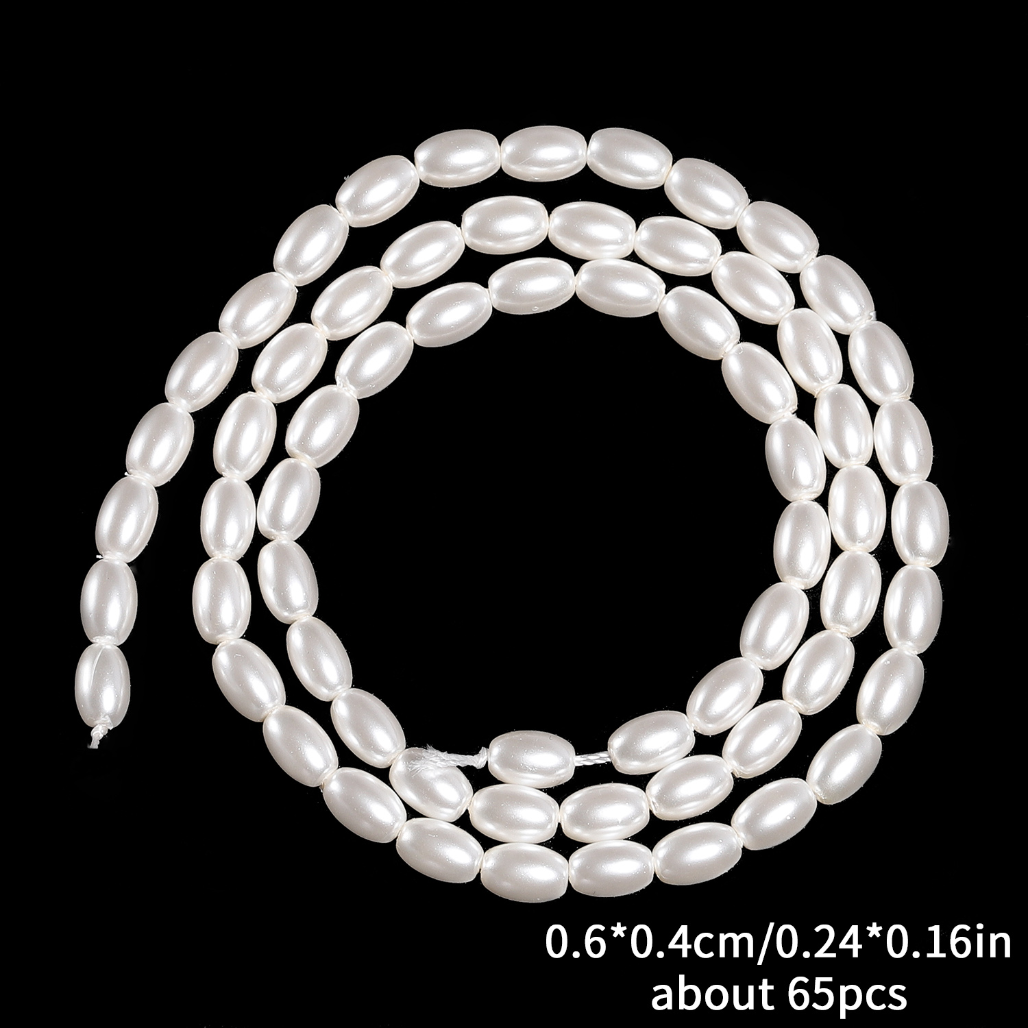 Perlas de imitación blancas redondas planas, cuentas sueltas de vidrio para joyería, costura, accesorios para pulseras y pendientes hechos a mano DIY: Blanco