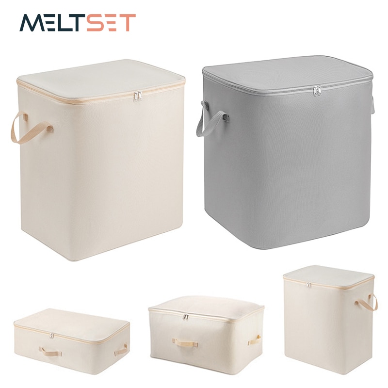 Oxford cloth Clothes Quilt Storage Bag 62L 82L Folding Wardrobe Organizer for Clothing Pillow Blanket Washable Clothes Organizer