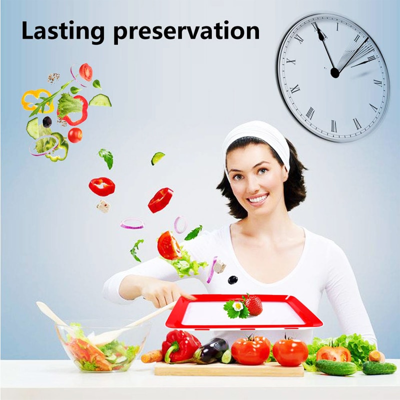 Fruit and Vegetable Tools Food Plastic Preservation Tray Storage Container Kitchen Tools