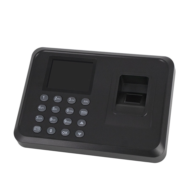 Fingerprint Attendance Machine LCD Display USB Fingerprint Attendance System Time Clock Employee Checking-In Recorder(US Plug)