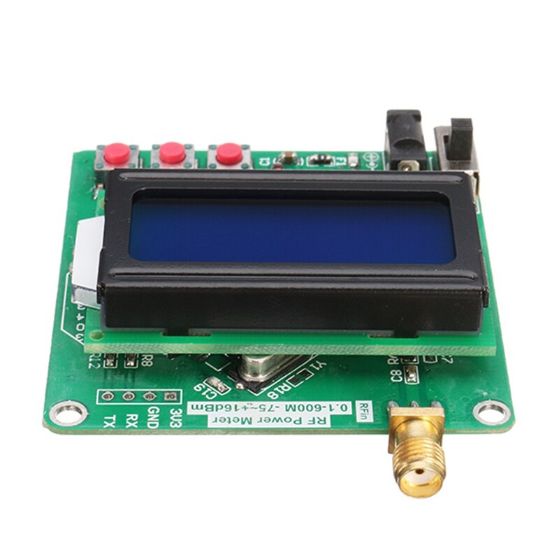 Accurate Power Meter Digital LCD RF Power Meter -75-16 DBm 1-600MHz Radio Frequency Attenuation Value AT Attenuation DB Module