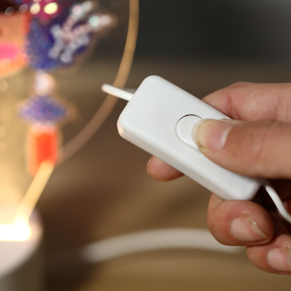 5D Diamond Painting LED Night Lamp Decorate Desk Light Cartoon Animal Jellyfish Picture Rhinestones Handmade Craft