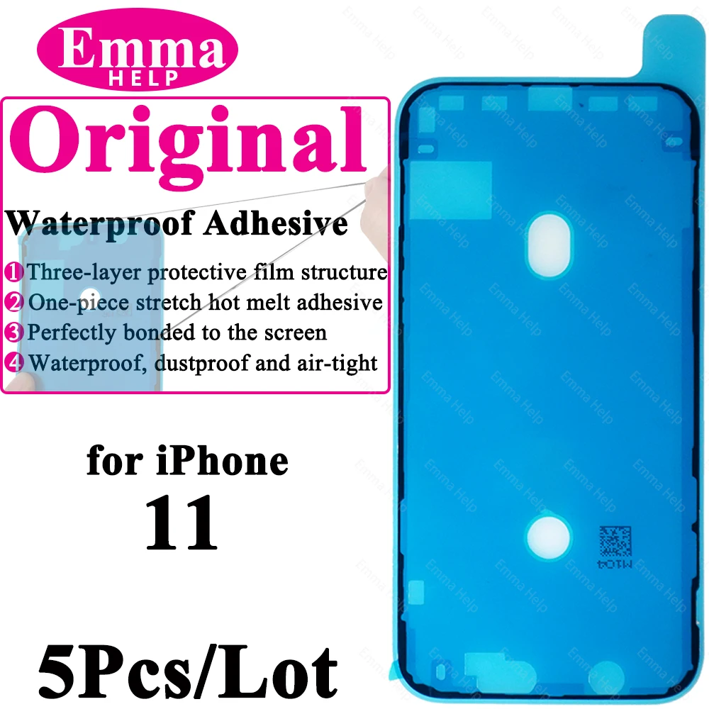 5 uds pegatina impermeable para iPhone 13 12 11 Pro Max 14Plus 3M adhesivo marco de pantalla LCD sello reparación adhesivo accesorios para iphone: MULTICOLOR
