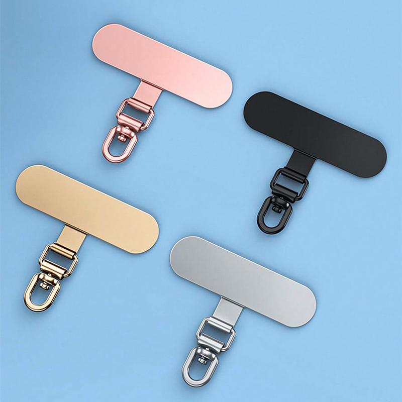1pcs Upgrated 360 Rotatable Stainless Steel Phone Tether Tab Metal Patch Gasket Cellphone Lanyard Safety Connecter Piece
