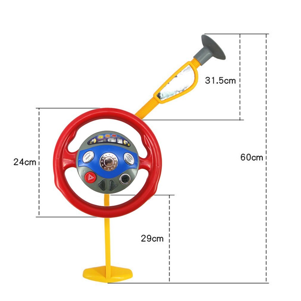 Barn som spelar leksak roliga elektroniska baksätet förare bilstol ratt barn barn kör leksak