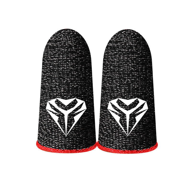 1 Paar Gaming Finger Ärmel Ersatz für Pubg Daumen Handschuhe atmungsaktive Finger betten für Handys piel: Rot