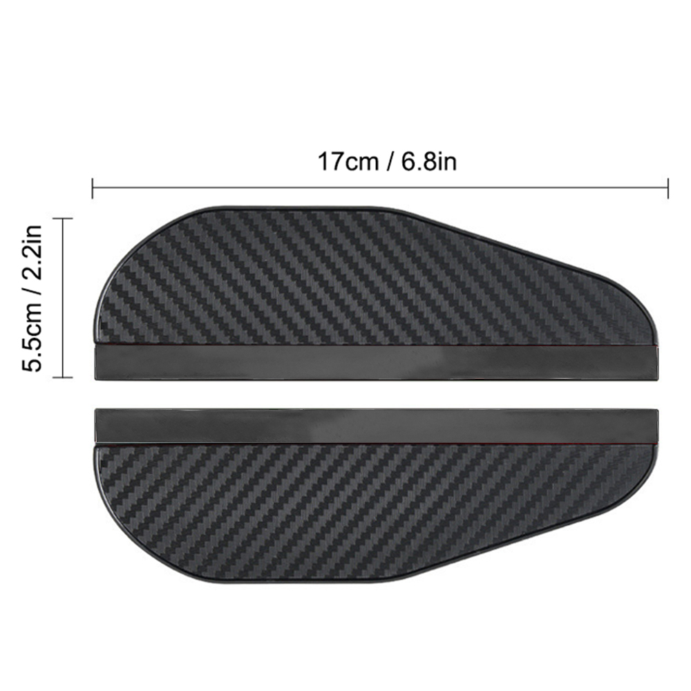 2 Stuks Auto Achteruitkijkspiegel Regen Wenkbrauw Koolstofvezel Auto Regenkap Regenscherm Reflector Regenplank Achteruitkijkspiegel Brow Cover