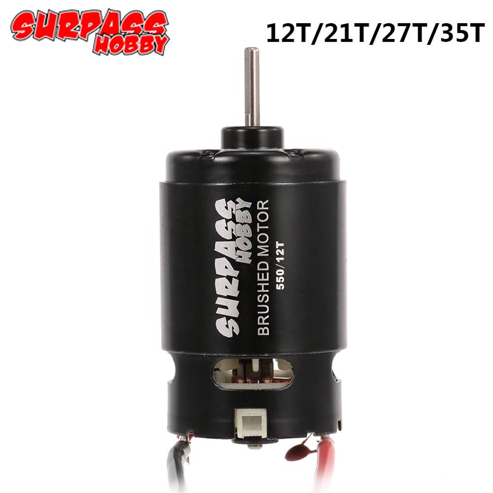RC Brushed Motor - 550 Size - 12T 21T 27T 35T - for 1/10 RC Cars Off-Road Rock Crawler