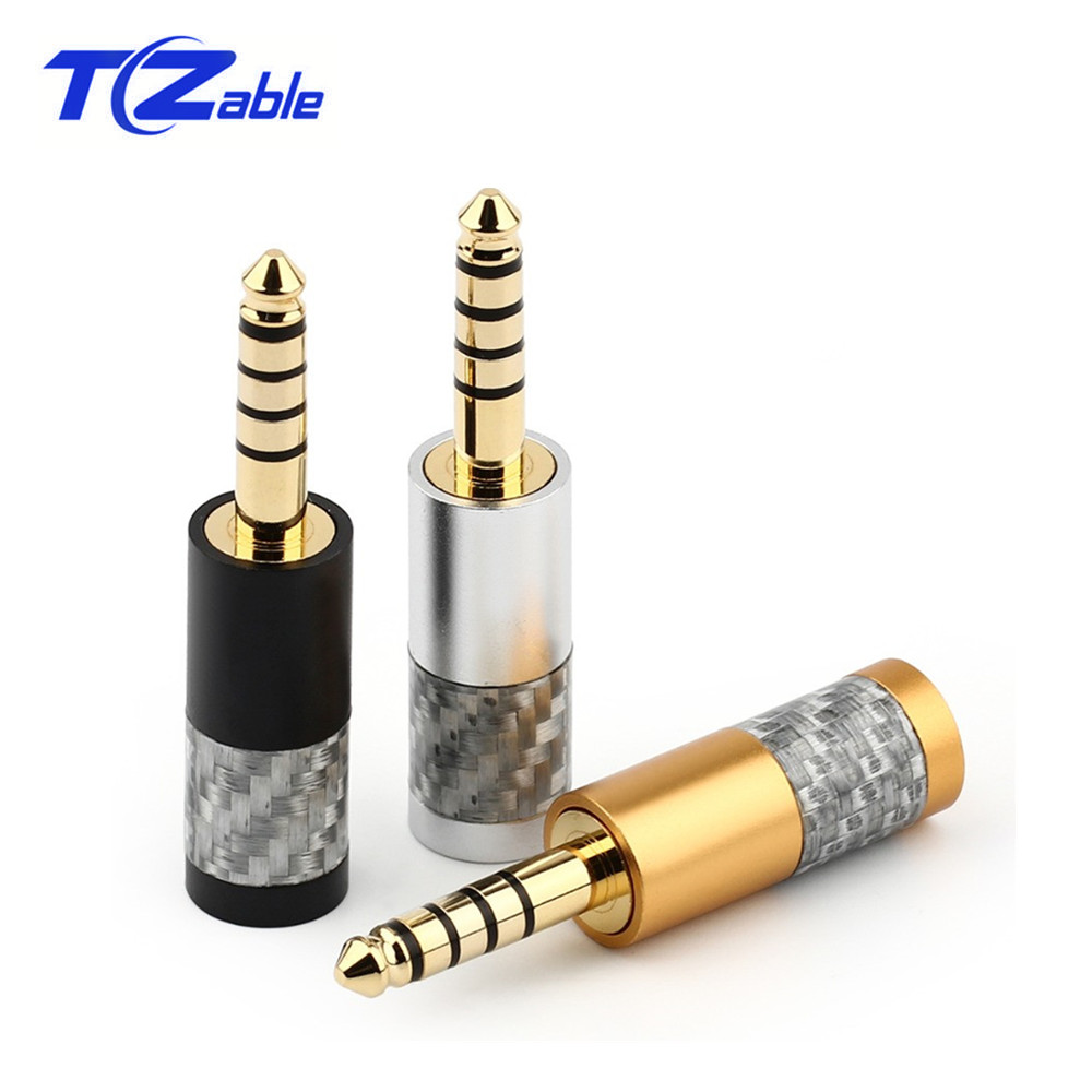 4.4mm spina per cuffie 5 poli placcato in oro maschio cavo Audio connettore Jack Stereo HIFI auricolari cavo AUX per saldatura adattatore fai da te