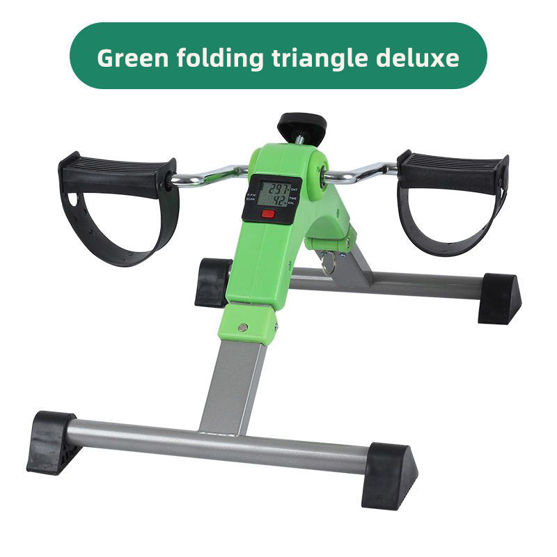 Pedales de bicicleta de ejercicio portátiles Mini bicicleta de ejercicio máquina de culturismo rehabilitación de ancianos entrenador de piernas y brazos: Verde