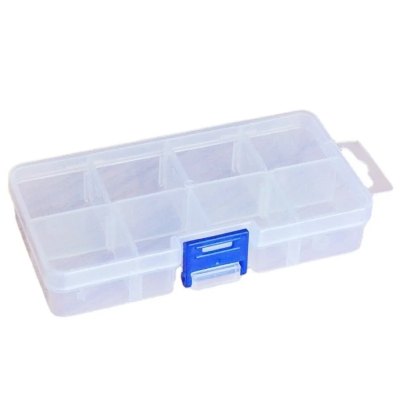 10 platser plast smyckeskrin förvaringsfodral hantverk smycke organizer pärlor gör-det-själv smyckestillverkning smink organizer