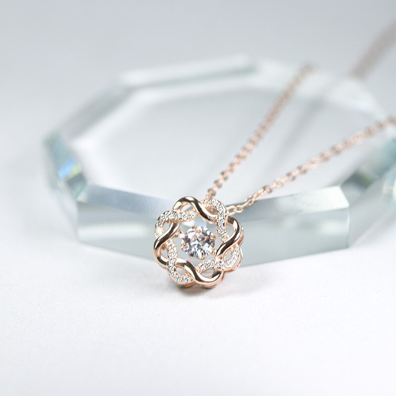 925 Zilveren Ster Smart Ketting Vrouw Holle Out Met Zirkonium Steen Ketting Verklaring Kettingen