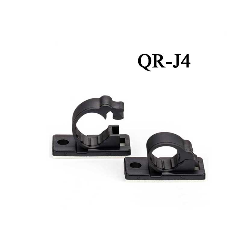 Adhesive Cable Clip Wire Clamp with Mount Screw Cord Holder and Organise Multi Purpose Cable Management for Household and Office: QR-J4