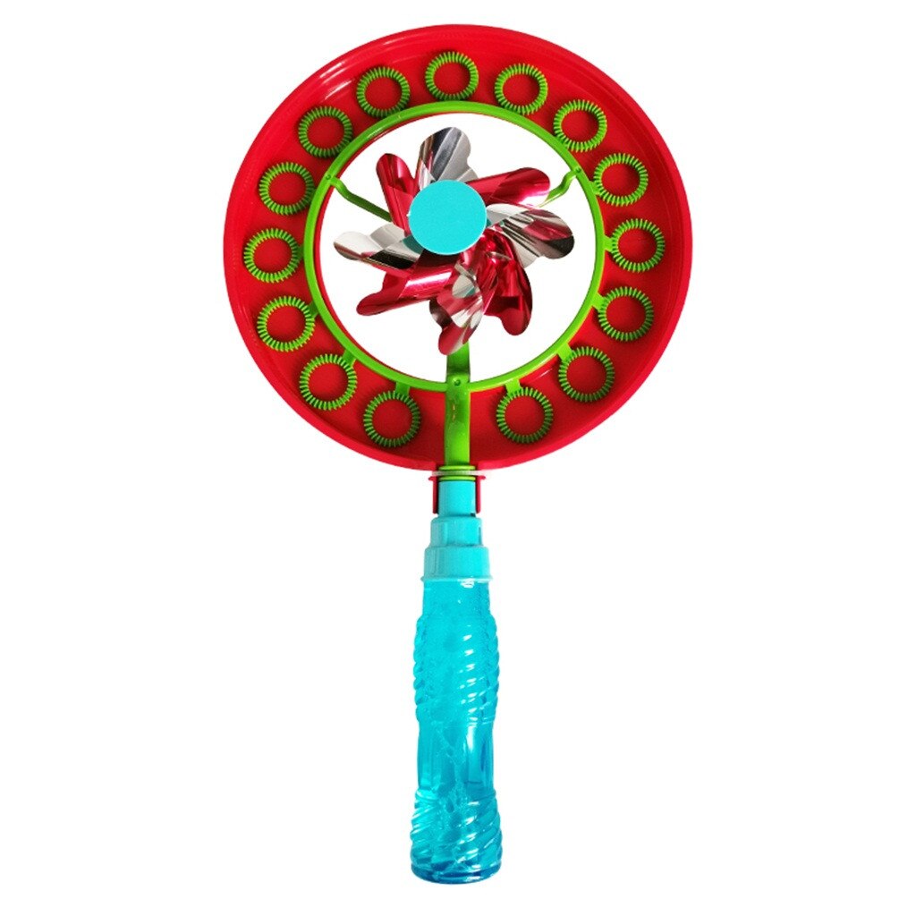 Zwei-in-eins blasiert Stock windmühle Magie Tragbare blasiert stickChildren blasiert Zauberstab: Blau