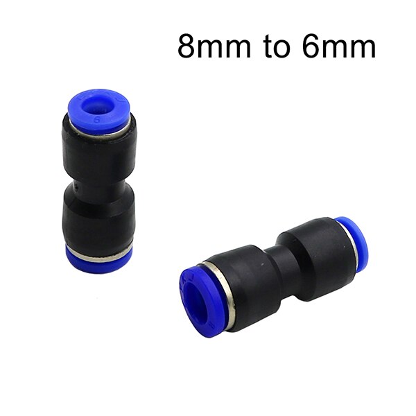 10Pcs Slip Lock Straight Quick Connectors Garden Water Hose Splitters Reducing Quick Coupling Garden Agriculture Irrigation Tool: 8-6mm