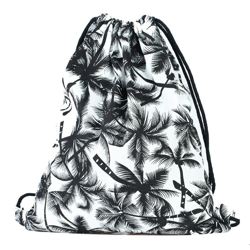 Impressão drawstring mochila sacos de ombro saco de ginásio