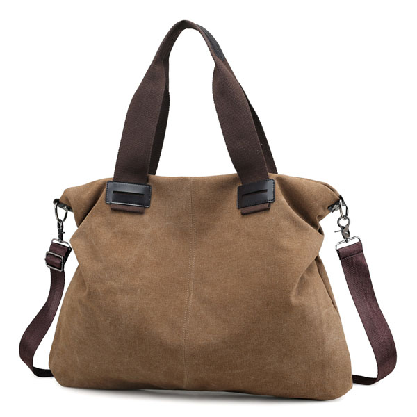 Sac fourre-tout en toile pour femmes sacs à main bolsas feminina dames Messenger sac à bandoulière sac à bandoulière pour femmes sacs à main pour femmes: Coffee