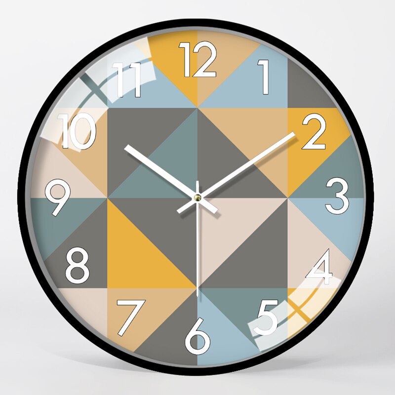Luxus Wanduhr Metall Küche Wohnzimmer Große Moderne Uhr Heimat Zauberstab Heimat Dekor Duvar Saati Stille Kreative Uhren b50: Stil 3 / 12 Zoll