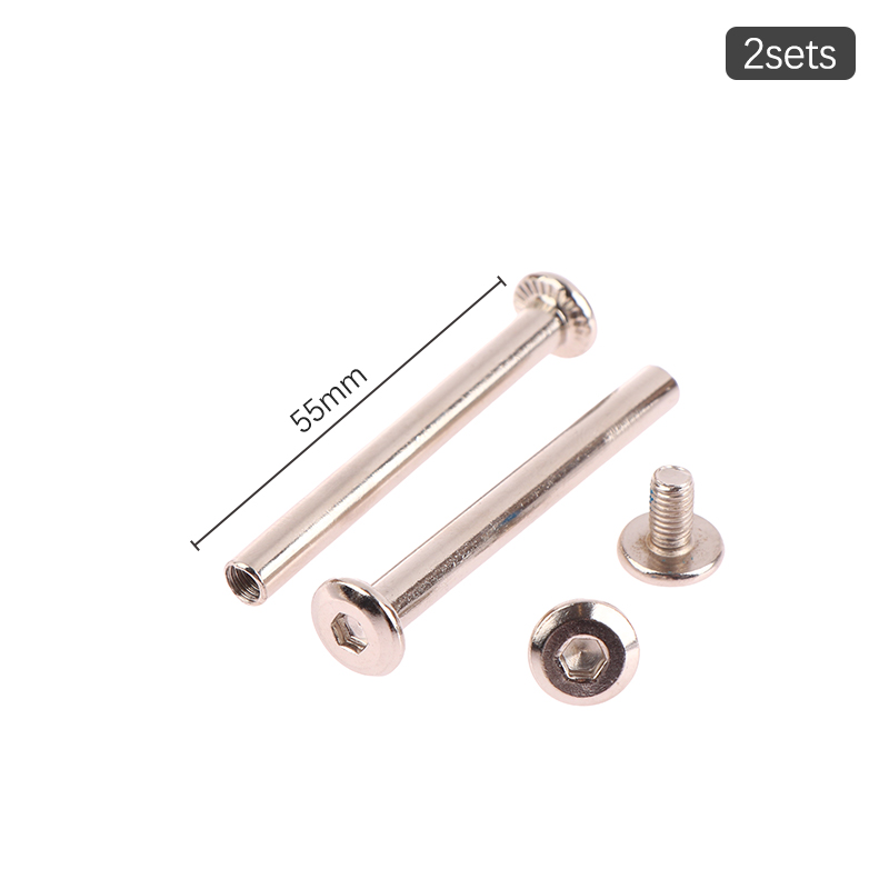 2sets Luggage Accessories Stainless Steel Luggage Screws Luggage Wheels Bolts: Red