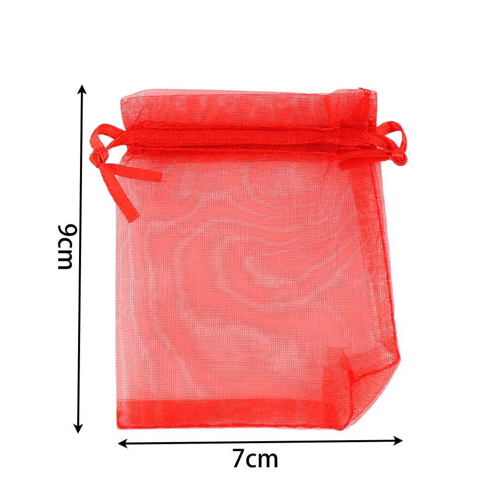 50Pcs Transparant Organza Bags Kerst Halloween Geschenkdoos Verpakking Bags Bruiloft Snoep Doos Chocolade Tassen