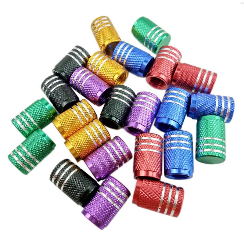Tapas de válvula de aire para neumáticos de coche, tapa de válvula de neumático de bicicleta, estilismo de ruedas de coche, redondo, rojo, negro, azul, plata, dorado, 4 Uds.