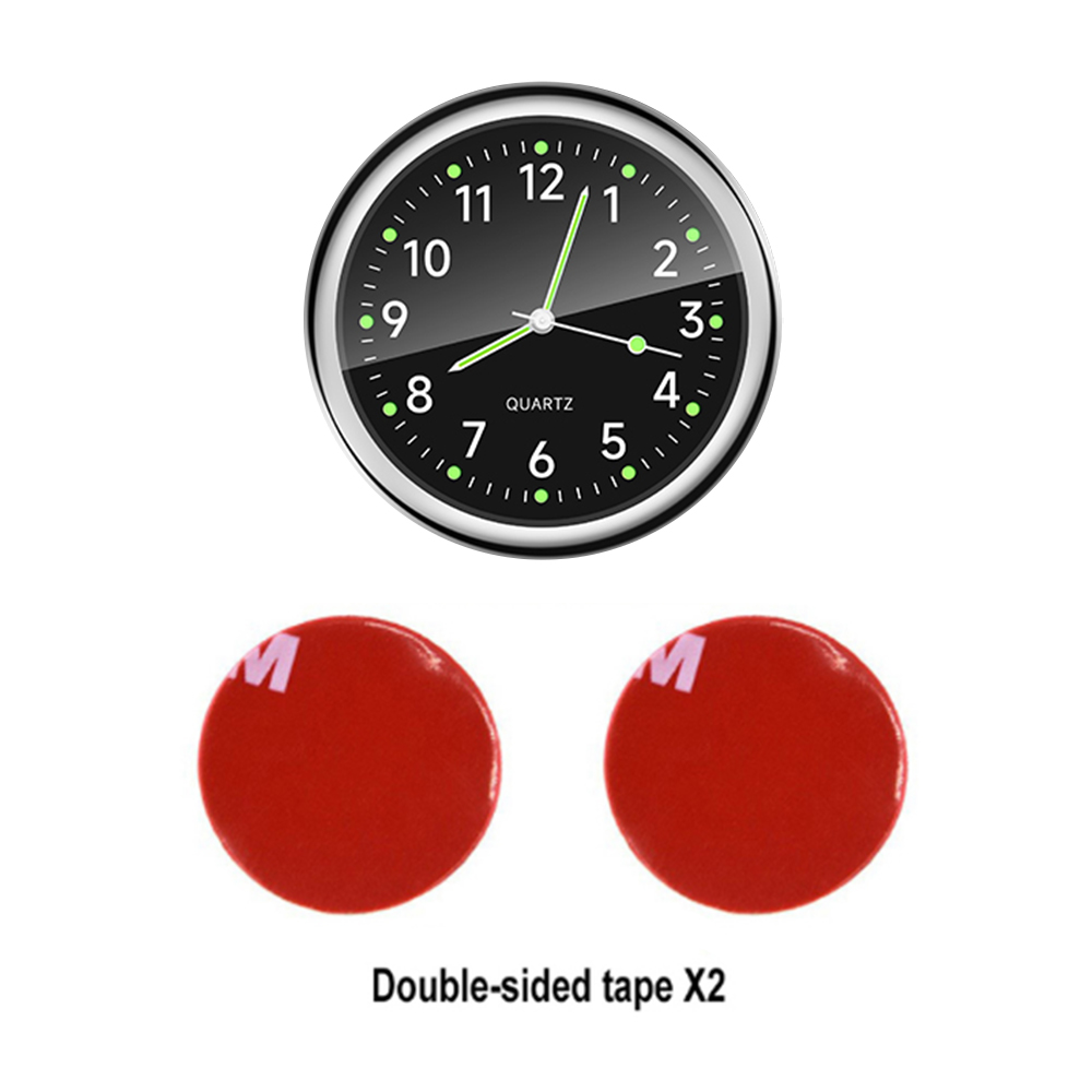 Mini reloj luminoso para coche, reloj electrónico resistente al agua, reloj de cuarzo, reloj para bicicleta y motocicleta, reloj para salpicadero automático de 40MM