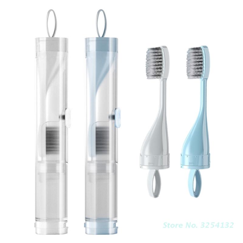 Portátil dobrável escova de dentes viagem conjunto criativo dente limpo ferramentas pode segurar dental acessórios do banheiro