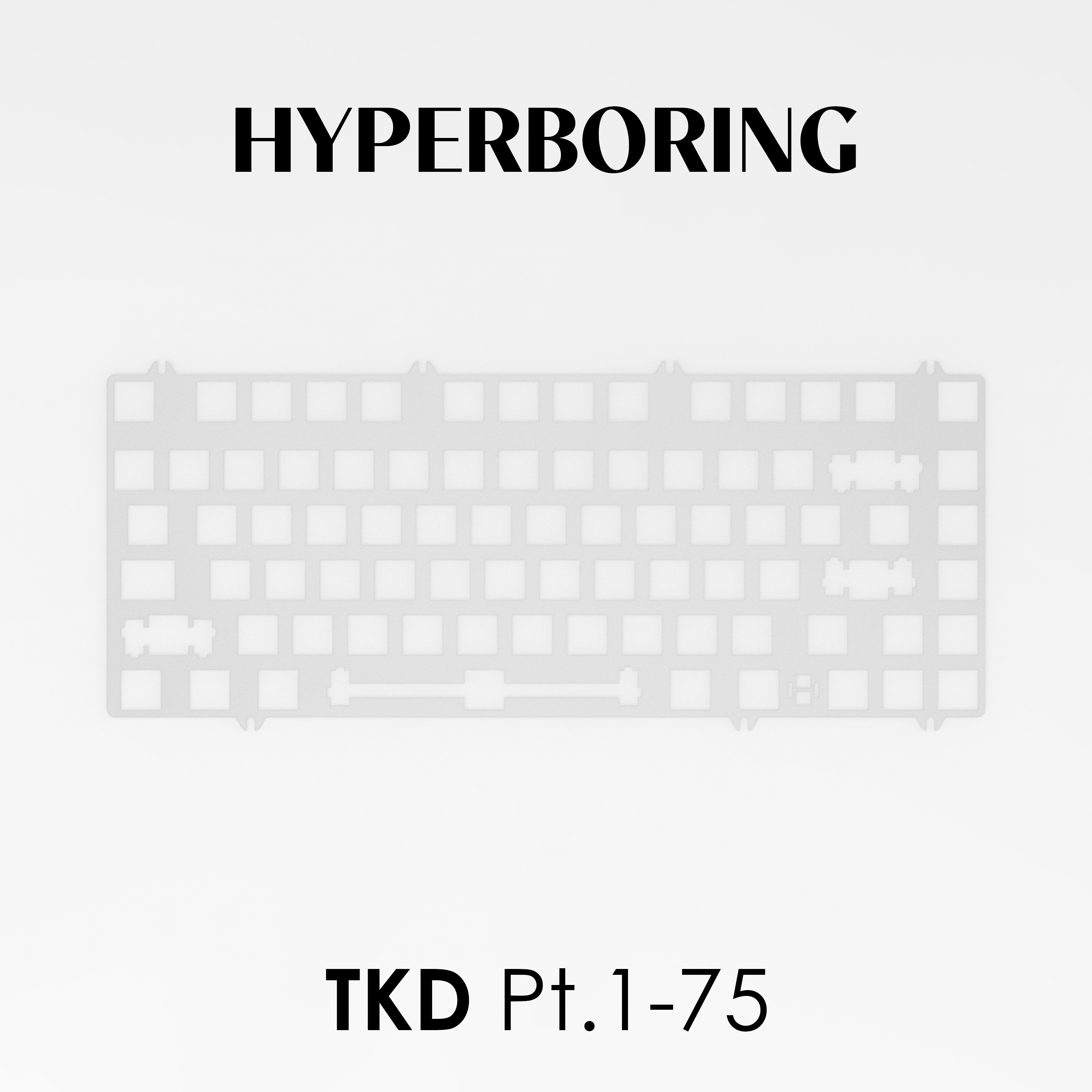 TKD Pt.1 75% Size layout keyboard plates PP PC FR4 Alu for pcb mount stabilizer and plate mount stabilizer: Amber