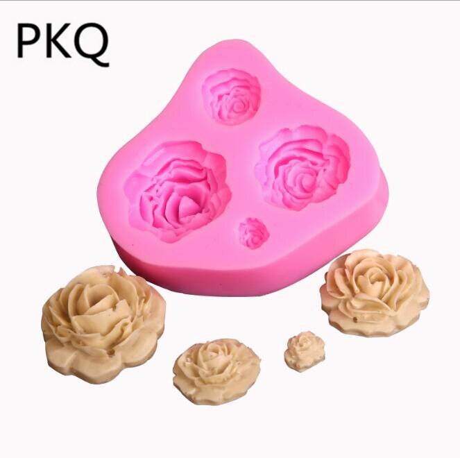 100% Handmade DIY Silicone Soap Mold Soap Making 3D Oval Rectangle Soap Mould Craft Flowers Bathroom Kitchen Soap Mold