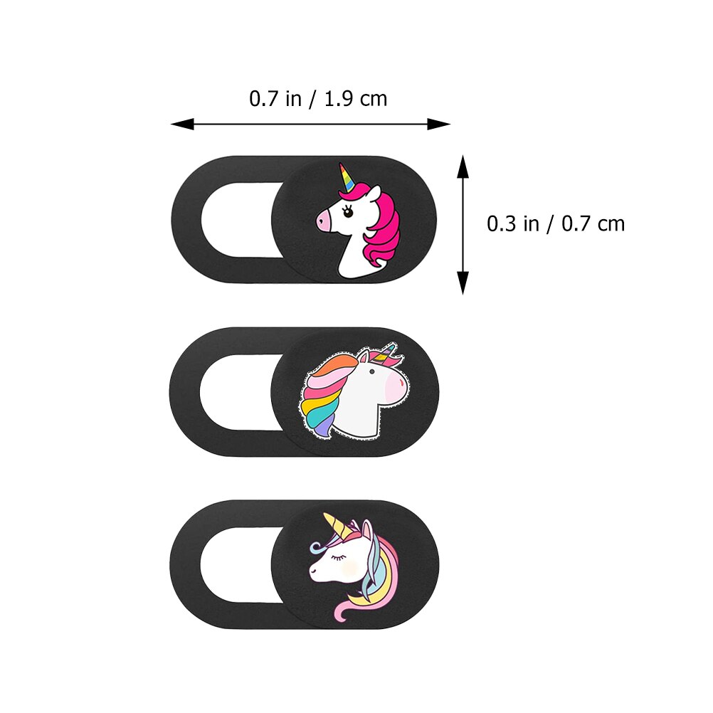 3pcs Cartoon Webcam Cover Cover Ultra sottile per fotocamera Web per Computer portatile