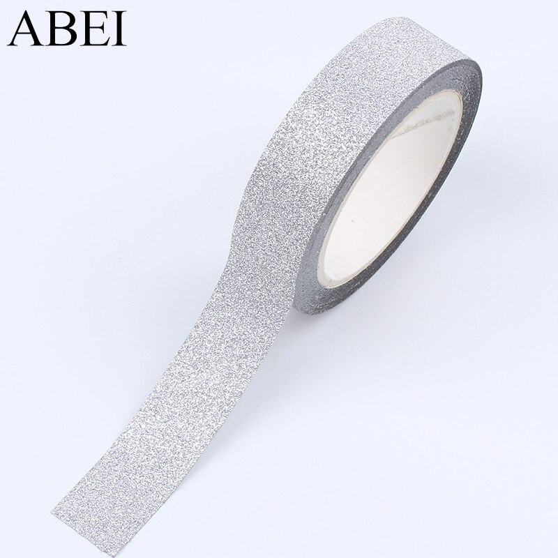 1.5 cm 10 yards/roll Glitter Zilveren Handgemaakte Tape DIY Kaarten Maken Scrapbooking Bruiloft Snoep Doos Decoratie Versiering